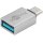 USB-C™/USB-A 3.0 OTG SuperSpeed-Adapter für Ladekabel, Silber