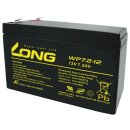 Long - WP7.2-12 - 12 Volt 7200mAh Pb - Faston 250 (F2)