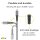 Micro-USB-auf-USB-A-Textilkabel mit Metallsteckern (spacegrau/silber), 1 m