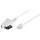 Telefonkabel (Universal Pinout), weiß - 3 Meter - Kupferkaschierter Aluminiumleiter (CCA), TAE-F-Stecker (2-adrig) > RJ11-Stecker (6P4C) (4-adrig)