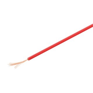 Kupferlitze isoliert, 10 m, rot