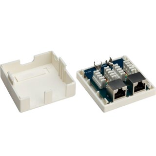 2-Port RJ45-Anschlussdose, CAT 6, STP