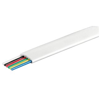 Telefonflachkabel 6-adrig, 100 m Rolle, AWG 28, CCA (kupferkaschiertes Aluminium)