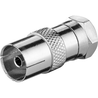 F-Adapter: F-Stecker > Koax-Buchse