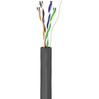 CAT 5e Netzwerkkabel, U/UTP, grau