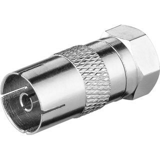 F-Adapter: F-Stecker > Koax-Buchse