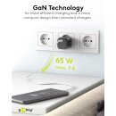 USB-C™ PD GaN Schnellladegerät Nano (65 W) schwarz