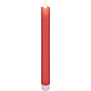 5er-Set rote LED-Echtwachs-Stabkerzen, inkl. Fernbedienung