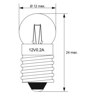 Taschenlampen-Kugel, 2,4 W