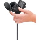 Doppel-Verlängerungskabel Outdoor, 5 m, schwarz