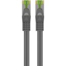 RJ45 Patchkabel mit CAT 8.1 S/FTP Rohkabel, grau