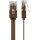 CAT 6 Flach-Patchkabel, U/UTP, dunkelbraun