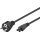 Netzkabel mit Schutzkontakt, 2 m, schwarz