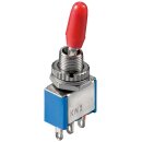 Kippschalter Miniatur, EIN – EIN, 3 Pins, blaues Gehäuse