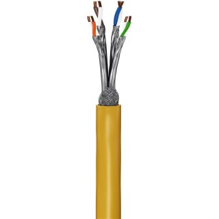 GHMT-zertifiziertes CAT 8.1 Verlegekabel, S/FTP (PiMF), gelb