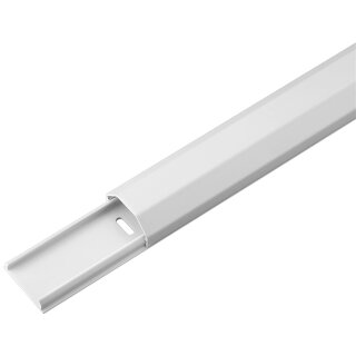 goobay - Halbrunder Aluminium-Kabelkanal - weiß 1100x33x18mm