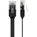 CAT 6 Flach-Patchkabel, U/UTP, schwarz