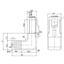 CAT 5e Patchkabel 2x 90° gewinkelt, F/UTP, weiß