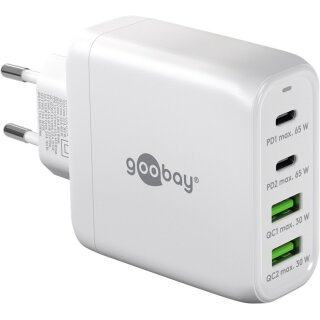 USB-C™ PD GaN Multiport-Schnellladegerät (68 W) weiß
