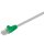 CAT 5e Crossover-Patchkabel, U/UTP, grau-grün