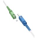 Glasfaserkabel (FTTH), Singlemode (OS2) White, (Simplex), 0,5 m