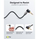 Audio Verbindungskabel AUX, 3,5 mm stereo, 90°, 2 m