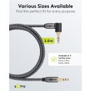 Audio Verbindungskabel AUX, 3,5 mm stereo, 90°, 2 m