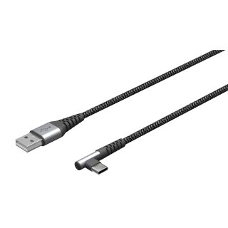 Goobay USB-C™ auf USB-A Textilkabel 2 m – robust, elegant & flexibel