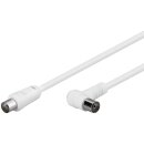Gewinkeltes Antennenkabel (80 dB), doppelt geschirmt