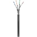 CAT 6 Outdoor Netzwerkkabel, S/FTP (PiMF), schwarz