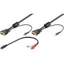 Full HD SVGA-Monitorkabel mit Audioleitung