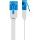 CAT 6A Flach-Patchkabel, U/UTP, weiß