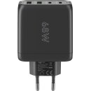 USB-C™ PD GaN Multiport-Schnellladegerät (68 W) schwarz