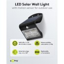 LED-Solar-Wandleuchte mit Bewegungsmelder, 3,2 W, schwarz