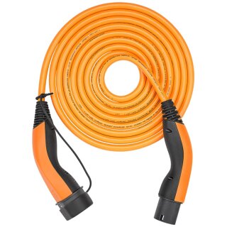 HELIX Komfort-Ladekabel Typ 2, bis zu 11 kW, 5 m, orange