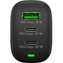 USB-C™ PD GaN Multiport-Schnellladegerät (65 W) schwarz