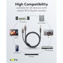 Audio Adapterkabel AUX, 3,5-mm-Klinke zu Stereo-Cinch-Stecker, 5 m
