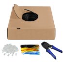 CAT 6 Outdoor Netzwerkkabel-Set, U/UTP, schwarz