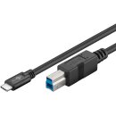USB 3.0 Kabel USB-C™ auf B, schwarz