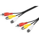 Composite Audio-Video-Verbindungskabel, 3x Cinch