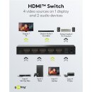 HDMI™-Umschaltbox 4 auf 1 mit Audio-Ausgang (4K @ 60 Hz)