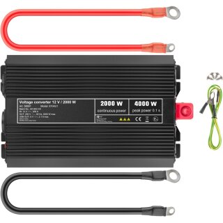 Kfz-Spannungswandler DC/AC (12 V - 230 V/2000 W) USB