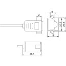 CAT 6 Verlängerungskabel, S/FTP (PiMF), schwarz