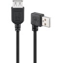 USB 2.0 Hi-Speed-Verlängerungskabel 90°, schwarz