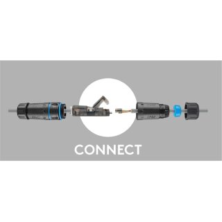 Outdoor (IP68) Netzwerkkabel-Verbinder, CAT 6A UTP ungeschirmt