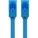 CAT 6A Flach-Patchkabel, U/UTP, blau