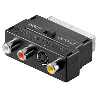 Scart zu Composite Audio Video und S-Video Adapter, IN/OUT