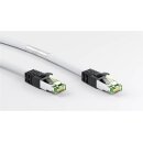 RJ45 (CAT 6A, 500 MHz) Patchkabel mit CAT 8.1 S/FTP Rohkabel, weiß