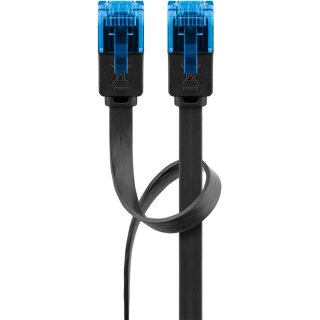 CAT 6A Flach-Patchkabel, U/UTP, schwarz