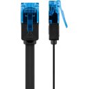 CAT 6A Flach-Patchkabel, U/UTP, schwarz